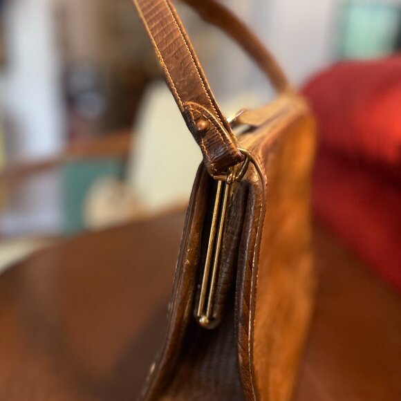 Vintage Handbag by Triangle New York  Lizard Leather  1950s - Picture 4 of 8